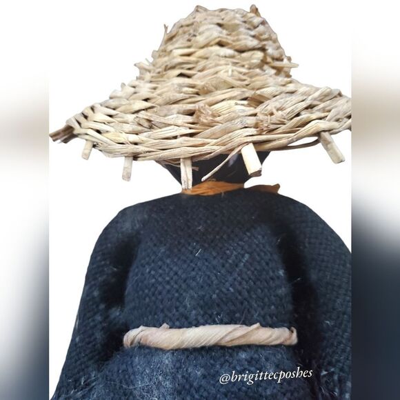 FALL THANKSGIVING HALLOWEEN 14" in. if Sitting, Scarecrow Straw Doll - Picture 5 of 11